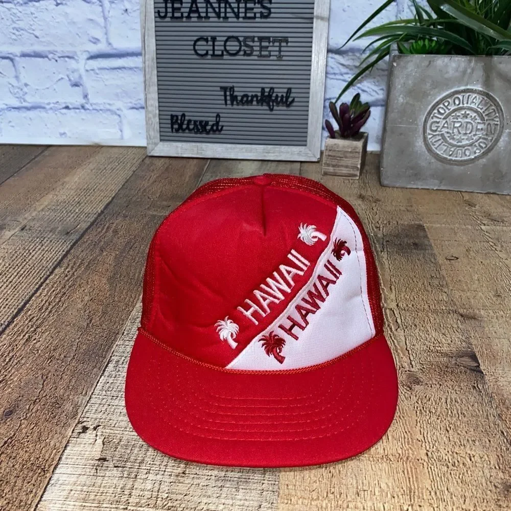 Vintage hawaii Trucker Snapback Hat 1990s‎